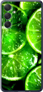Чехол для Samsung Galaxy M54 Зелёні дольки лимона (Зелений)