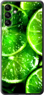 Чехол для Samsung Galaxy A04s Зелёні дольки лимона (Зелений)