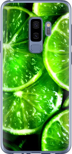 Чехол для Samsung Galaxy S9 Plus Зелёные дольки лимона (Зеленый)