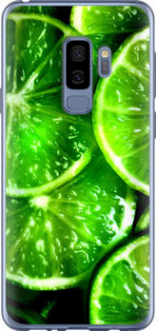 Чехол для Samsung Galaxy S9 Plus Зелёные дольки лимона (Зеленый)