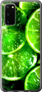 Чохол для Samsung Galaxy S20 Зелены дольки лимона (Зелений)