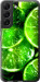Чехол для Samsung Galaxy S22 Зелёные дольки лимона (Зеленый)