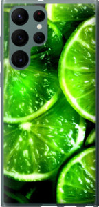 Чохол для Samsung Galaxy S22 Ultra Зелені дольки лимона (Зелений)