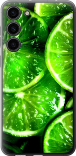 Чехол для Samsung Galaxy S23 Plus Зелёные дольки лимона (Зеленый)