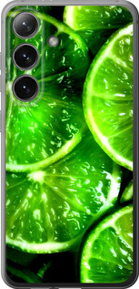 Чехол для Samsung Galaxy S24 Зелені дольки лимона (Зелений)