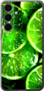 Чехол для Samsung Galaxy S24 FE Зелений дольки лимона