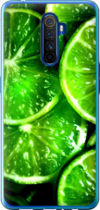 Чехол для Realme X2 Pro Зелёные дольки лимона (Зеленый)