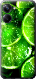 Чехол для Realme 10 Pro Зелёные дольки лимона (Зеленый)