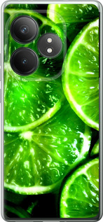 Чехол для Realme GT Neo6 SE Зелены дольки лимона (Зелений)