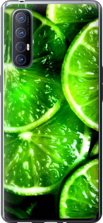 Чехол для Oppo Reno 3 Pro Зелёні дольки лимона (Зелений)