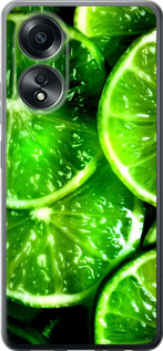 Чехол для Oppo A58 4G Зелёні дольки лимона (Зелений)