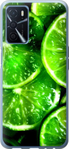 Чохол для Oppo A54s Зелені дольки лимона (Зелений)