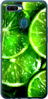 Чехол для Oppo A12 Зелёные дольки лимона (Зеленый)
