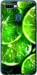 Чехол для Oppo A12 Зелёные дольки лимона (Зеленый)