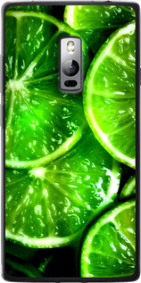 Чехол для OnePlus 2 Зелёные дольки лимона (Зеленый)