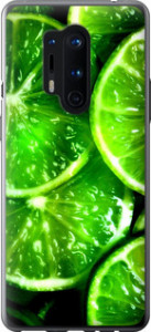 Чехол для OnePlus 8 Pro Зелёные дольки лимона (Зеленый)