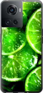 Чохол для OnePlus 10R Зелёні дольки лимона (Зелений)