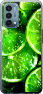 Чехол для OnePlus Nord N200 Зелёные дольки лимона (Зеленый)