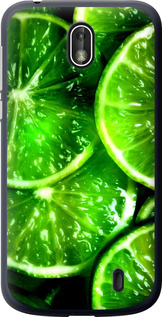 Чехол для Nokia 1 Зелёні дольки лимона (Зелений)