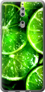 Чехол для Nokia 8 Зелёные дольки лимона (Зеленый)