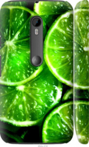 Чехол для Motorola Moto G3 Зелёные дольки лимона (Зеленый)