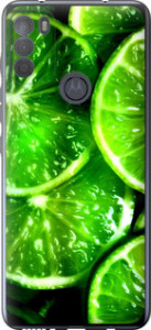 Чехол для Motorola G50 Зелений дольки лимона (Зелений)