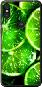 Чехол для Motorola One Зелёные дольки лимона (Зеленый)