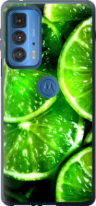 Чехол для Motorola Edge 20 Pro Зелёные дольки лимона (Зеленый)