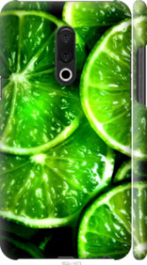 Чехол для Meizu 15 Plus Зелёные дольки лимона (Зеленый)