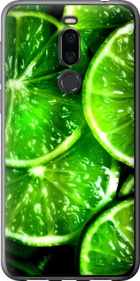 Чехол для Meizu X8 Зелёные дольки лимона (Зеленый)