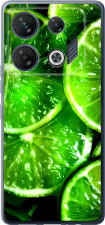 Чехол для Infinix GT 10 pro Зелёные дольки лимона (Зеленый)