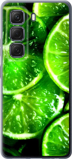 Чехол для Infinix Hot 50 4G Зелёные дольки лимона (Зеленый)