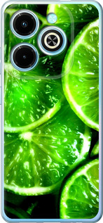 Чохол для Infinix Hot 40i Зелений дольки лимона