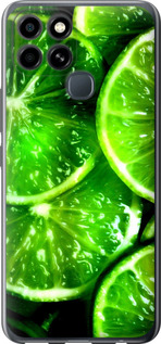 Чехол для Infinix Smart 6 Зелёные дольки лимона (Зеленый)