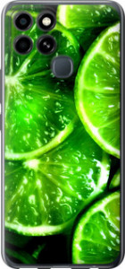Чехол для Infinix Smart 6 Зелены дольки лимона (Зелений)