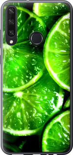 Чехол для Huawei Y6p Зелёные дольки лимона (Зеленый)