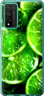 Чохол для Huawei Honor 10X Lite Зелені дольки лимона (Зелений)