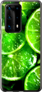 Чехол для Huawei P40 Pro Plus Зелёні дольки лимона (Зелений)