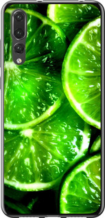 Чехол для Huawei P20 Pro Зелёные дольки лимона (Зеленый)