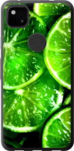 Чехол для Google Pixel 4A Зелёные дольки лимона (Зеленый)