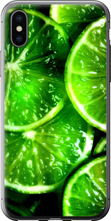 Чехол для iPhone X Зелёные дольки лимона (Зеленый)