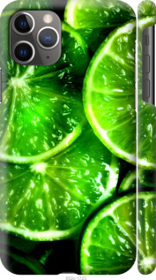 Чехол для iPhone 11 Pro Max Зелёные дольки лимона (Зеленый)