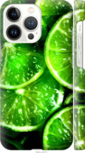 Чехол для iPhone 13 Pro Зелёные дольки лимона (Зеленый)
