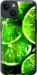 Чехол для iPhone 14 Зелёные дольки лимона (Зеленый)