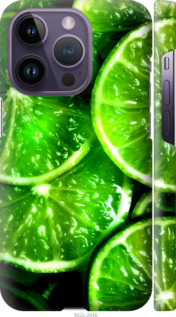 Чехол для iPhone 14 Pro Зелёні дольки лимона (Зелений)