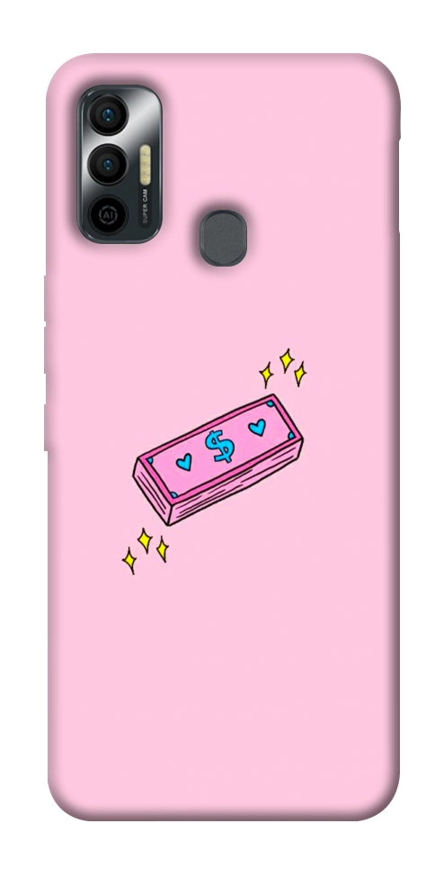 Чохол Simple pink money для TECNO Spark 7
