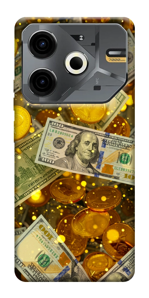 Чохол Gold and dollars для TECNO Pova 6 Neo (LI6)