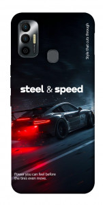 Чохол Black and red care для TECNO Spark 7