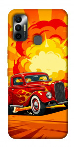 Чохол Retro comics car для TECNO Spark 7