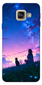 Чехол Space girl and cat для Galaxy A5 (2017)